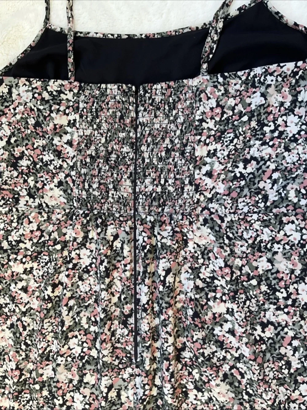 Abercrombie & Fitch Women's Floral Straps Sleeveless Maxi Dress Slit Stretch XLT